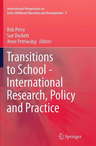 Cover image for Transitions to School - International Research, Policy and Practice