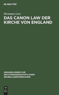 Cover image for Das Canon Law Der Kirche Von England