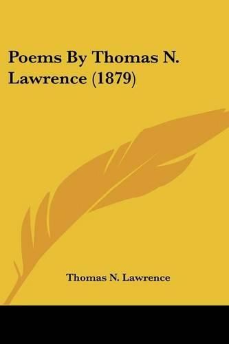 Cover image for Poems by Thomas N. Lawrence (1879)