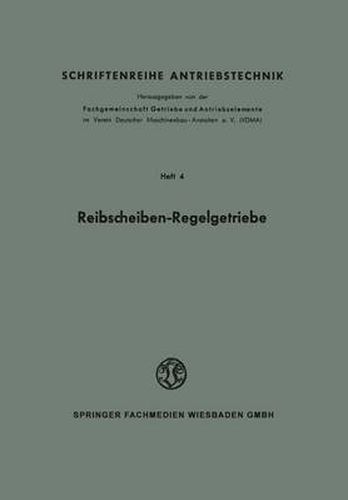 Reibscheiben-Regelgetriebe