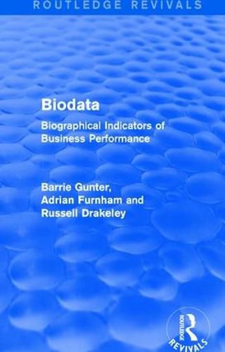 Cover image for Biodata (Routledge Revivals): Biographical Indicators of Business Performance