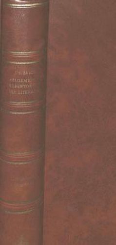 Cover image for Allgemeines Repertorium Der Literatur: Nachdruck Der Ausgaben 1785-1807