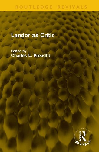 Cover image for Landor as Critic