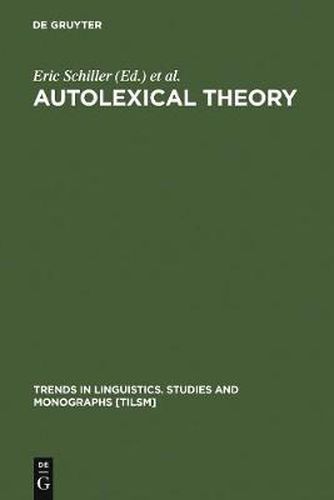 Cover image for Autolexical Theory: Ideas and Methods