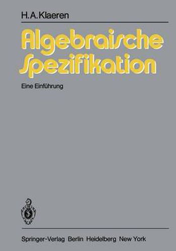 Cover image for Algebraische Spezifikation