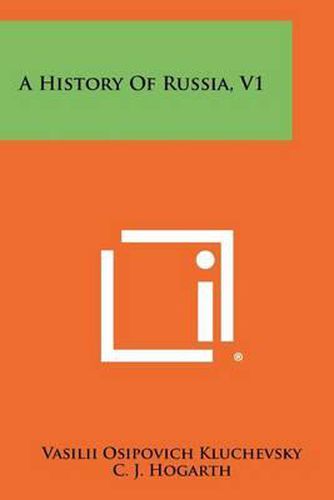 Cover image for A History of Russia, V1