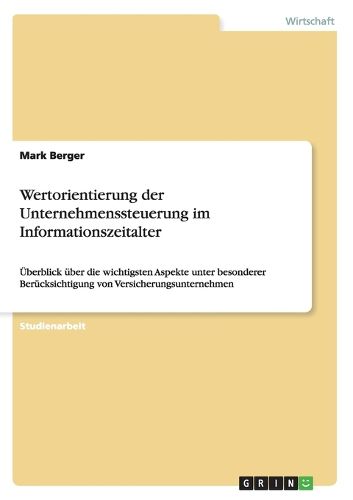 Cover image for Wertorientierung der Unternehmenssteuerung im Informationszeitalter