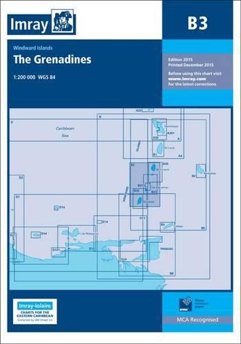 Cover image for Imray Chart B3: The Grenadines- St Vincent to Grenada