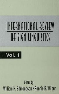 Cover image for International Review of Sign Linguistics: Volume 1