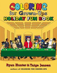Cover image for Coloring for Grown-Ups Holiday Fun Book