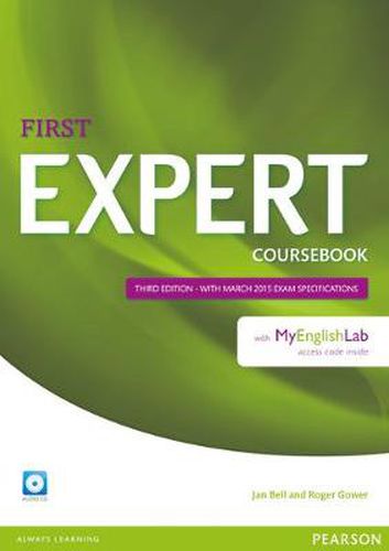 Cover image for Expert First 3rd Edition Coursebook with Audio CD and MyEnglishLab Pack