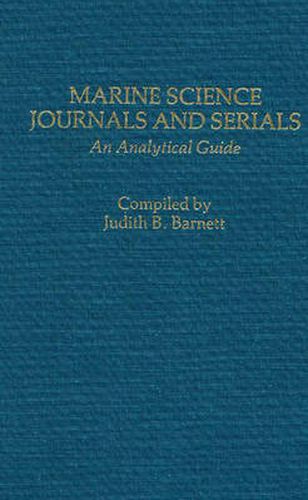 Cover image for Marine Science Journals and Serials: An Analytical Guide