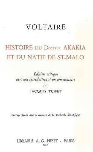 Cover image for Histoire Du Docteur Akakia Et Du Natif de St-Malo