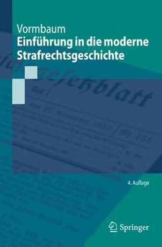 Cover image for Einfuhrung in die moderne Strafrechtsgeschichte