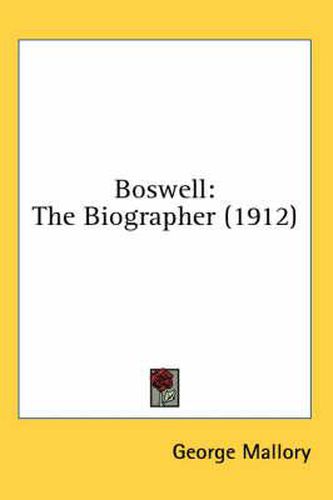 Boswell: The Biographer (1912)