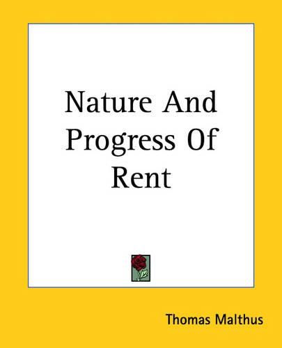 Nature And Progress Of Rent