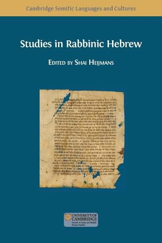 Cover image for Studies in Rabbinic Hebrew