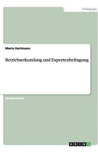 Cover image for Betriebserkundung und Expertenbefragung