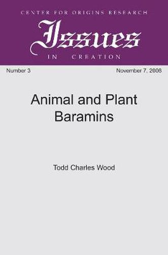 Cover image for Animal and Plant Baramins