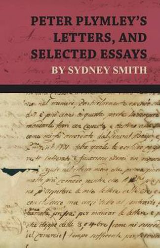 Cover image for Peter Plymley's Letters, and Selected Essays by Sydney Smith