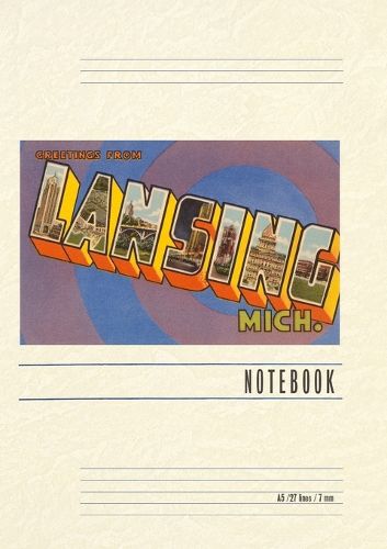 Cover image for Vintage Lined Notebook Greetings from Lansing