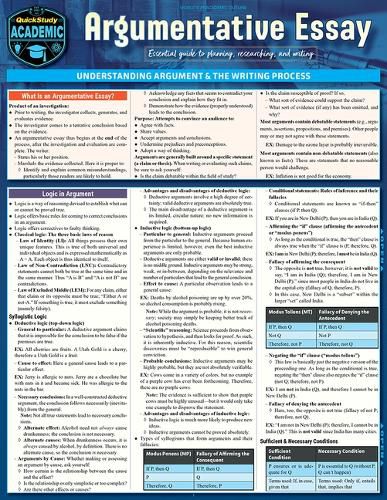 Cover image for Argumentative Essay: QuickStudy Reference Guide to Planning, Researching, and Writing