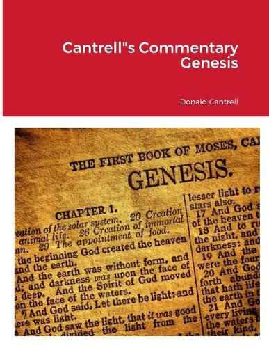 Cover image for Cantrell"s Commentary Genesis