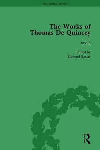 Cover image for The Works of Thomas De Quincey, Part III vol 18