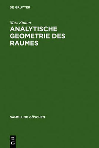 Cover image for Analytische Geometrie des Raumes