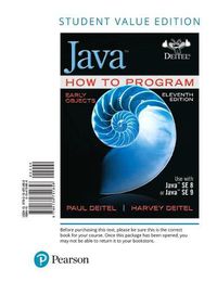 Cover image for Java How to Program, Early Objects