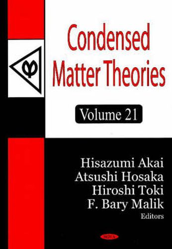 Cover image for Condensed Matter Theories: Volume 21