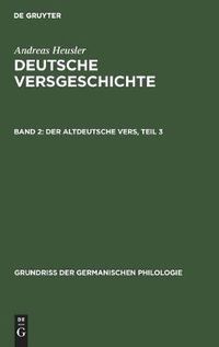 Cover image for Der Altdeutsche Vers, Teil 3