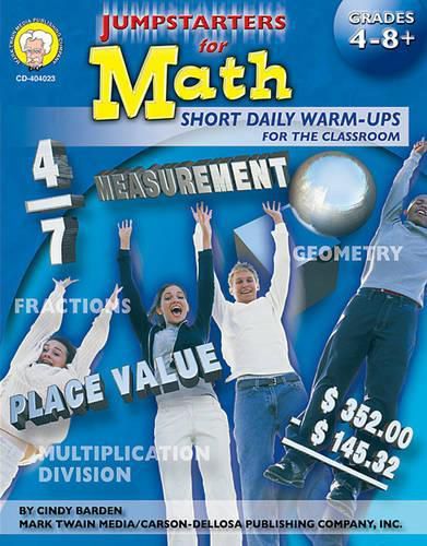 Cover image for Jumpstarters for Math, Grades 4 - 12