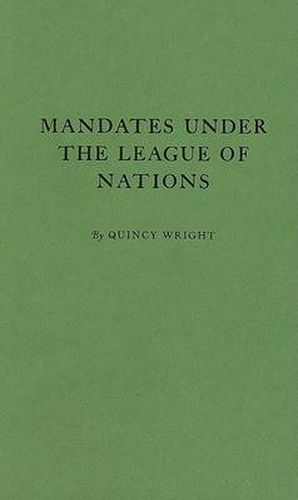 Mandates under the League of Nations