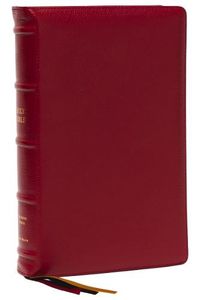 Cover image for KJV, Personal Size Large Print Single-Column Reference Bible, Premium Goatskin Leather, Red, Premier Collection, Red Letter, Comfort Print: Holy Bible, King James Version