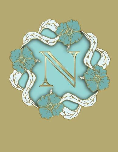 Cover image for N: 100 Pages 8.5 X 11 Monogram Notebook College Ruled Line Paper