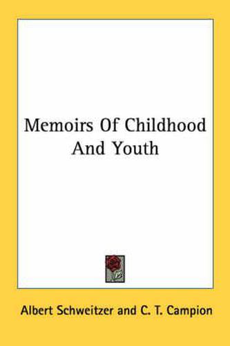 Cover image for Memoirs of Childhood and Youth