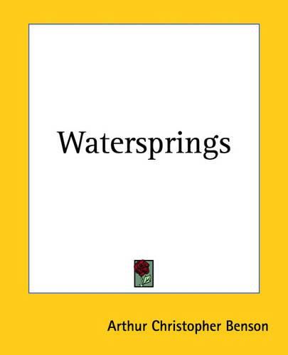 Cover image for Watersprings