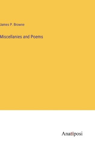 Cover image for Miscellanies and Poems