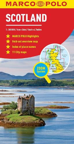 Cover image for Scotland Marco Polo Map: Also covers Northern England