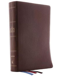 Cover image for The NIV, Open Bible, Genuine Leather, Brown, Red Letter, Comfort Print: Complete Reference System