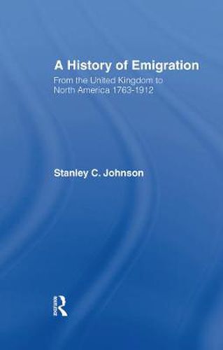 Cover image for Emigration from the United Kingdom to North America, 1763-1912