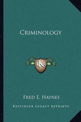 Cover image for Criminology