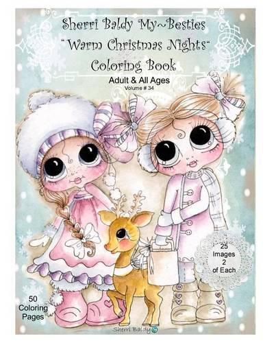 Cover image for Sherri Baldy My Besties Warm Christmas Nights Coloring Book