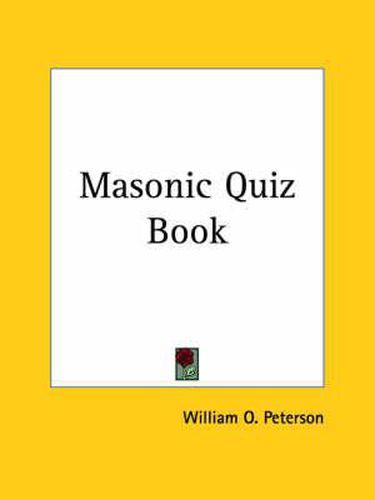 Cover image for Masonic Quiz Book