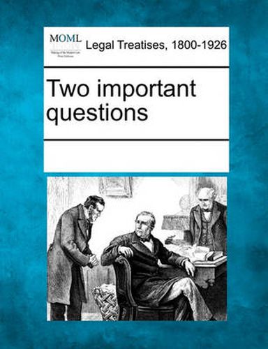 Cover image for Two Important Questions