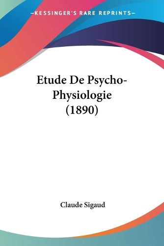 Cover image for Etude de Psycho-Physiologie (1890)