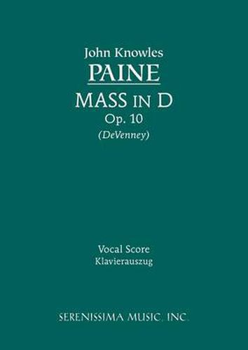 Cover image for Mass in D, Op. 10 - Vocal Score