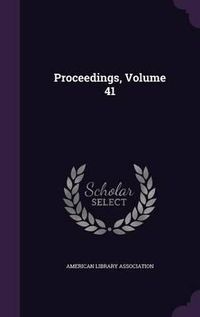 Cover image for Proceedings, Volume 41