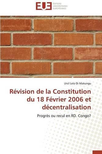 Cover image for R vision de la Constitution Du 18 F vrier 2006 Et D centralisation